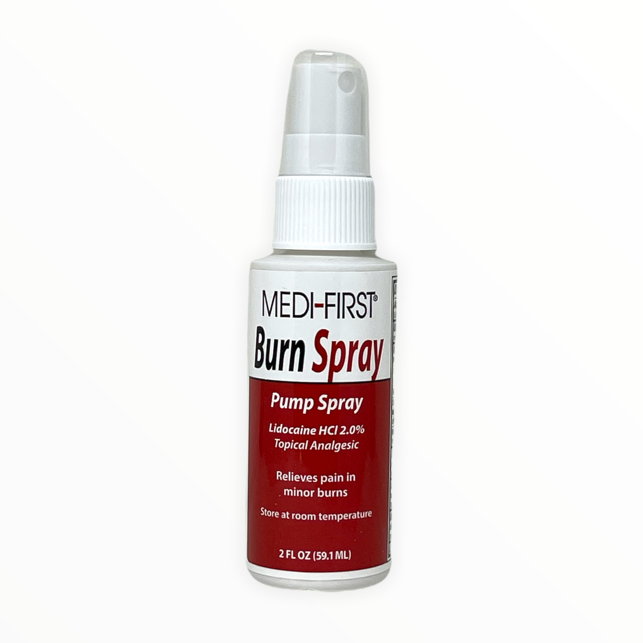 Medique Burn Spray in a pump bottle, a first aid supply for treating burns and soothing skin.