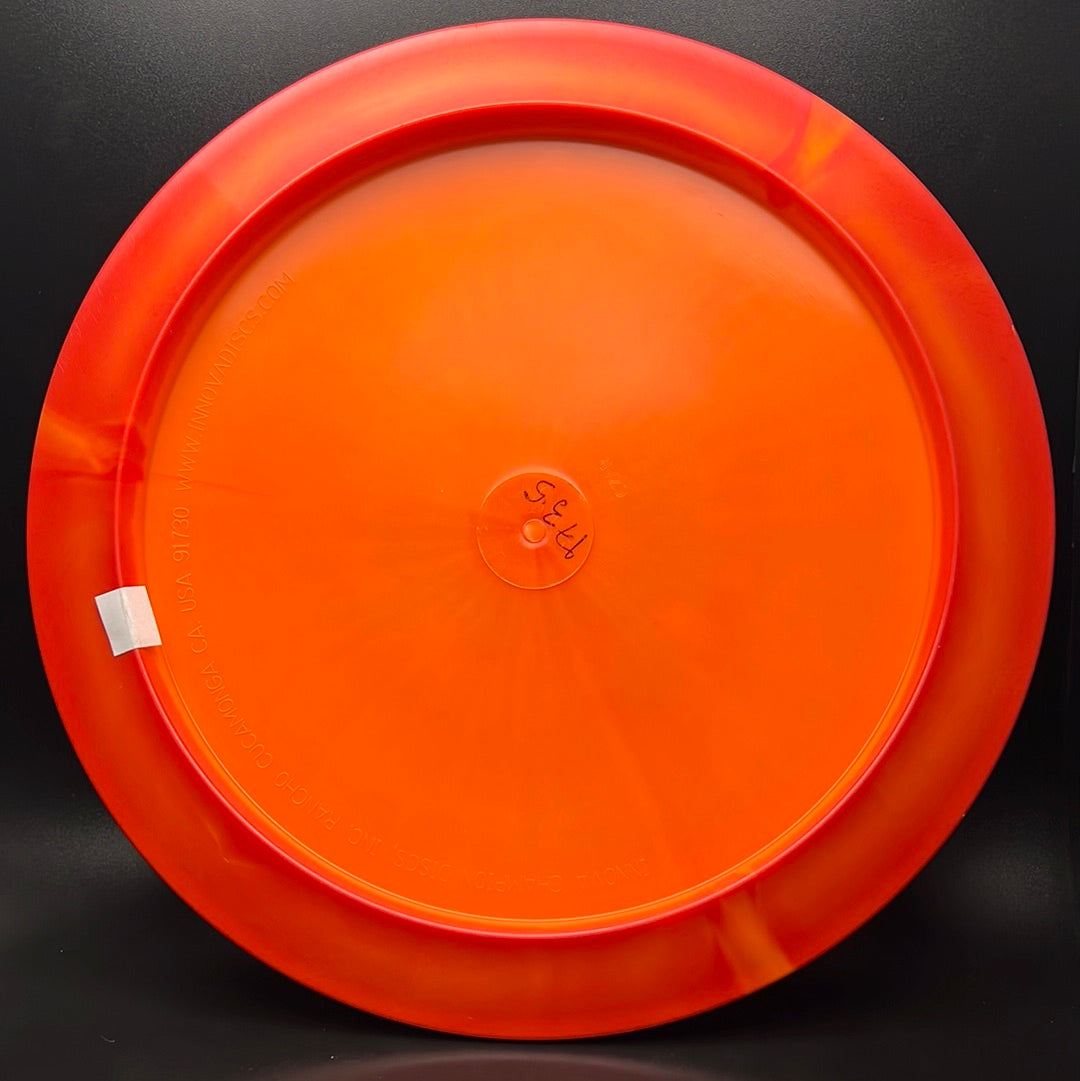 Rare Air Discs Halo S-Blend Czar disc golf disc, radioactive man edition, with vibrant design and detailed surface texture.