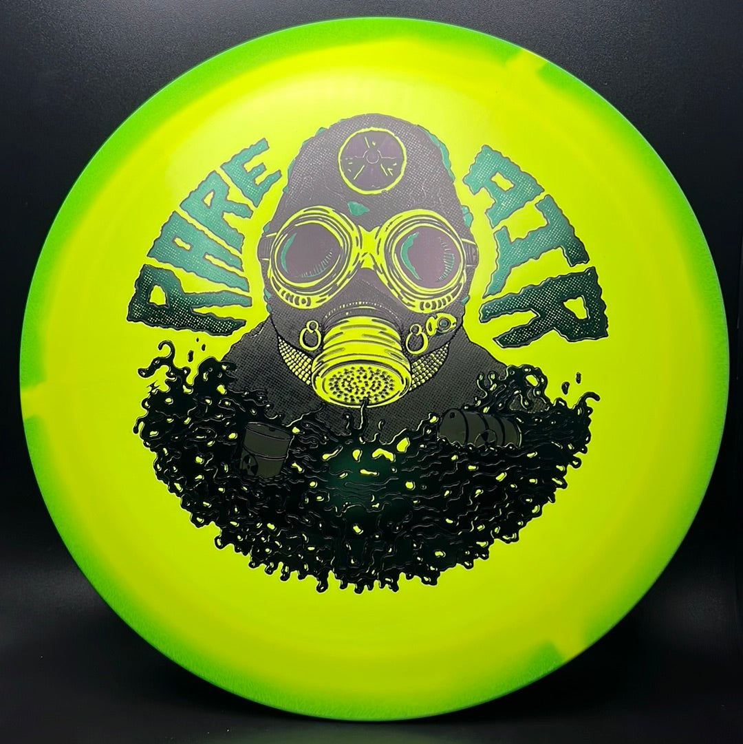 Rare Air Discs Halo S-Blend Czar disc golf disc with radioactive man artwork, first run edition, shown on a plain background.