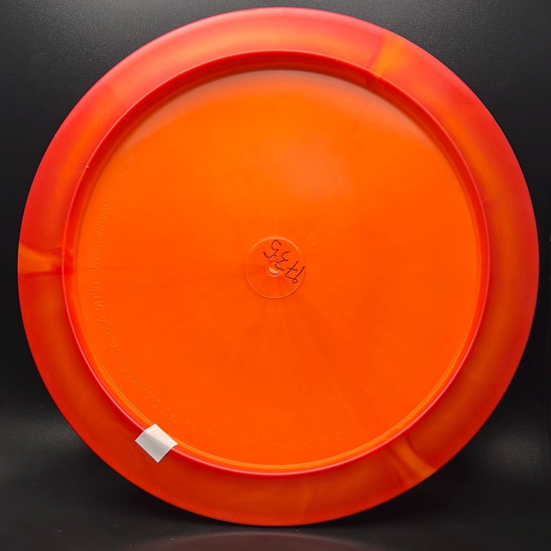 Rare Air Discs Halo S-Blend Czar disc golf disc, Radioactive Man Edition, with vibrant design and professional-grade flight features.