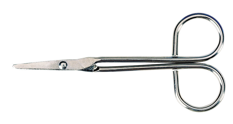 Alpenglow Readiness Supply 4-1/2" wire scissors with sharp blades and ergonomic handles, ideal for precision cutting.