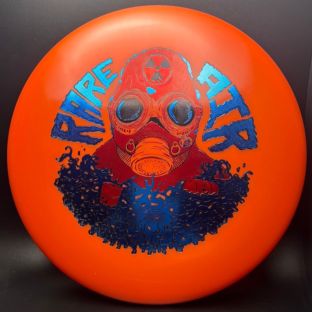 Rare Air Discs Forged Pace disc golf disc, First Run Radioactive Man Edition, with vibrant design and professional-grade craftsmanship.