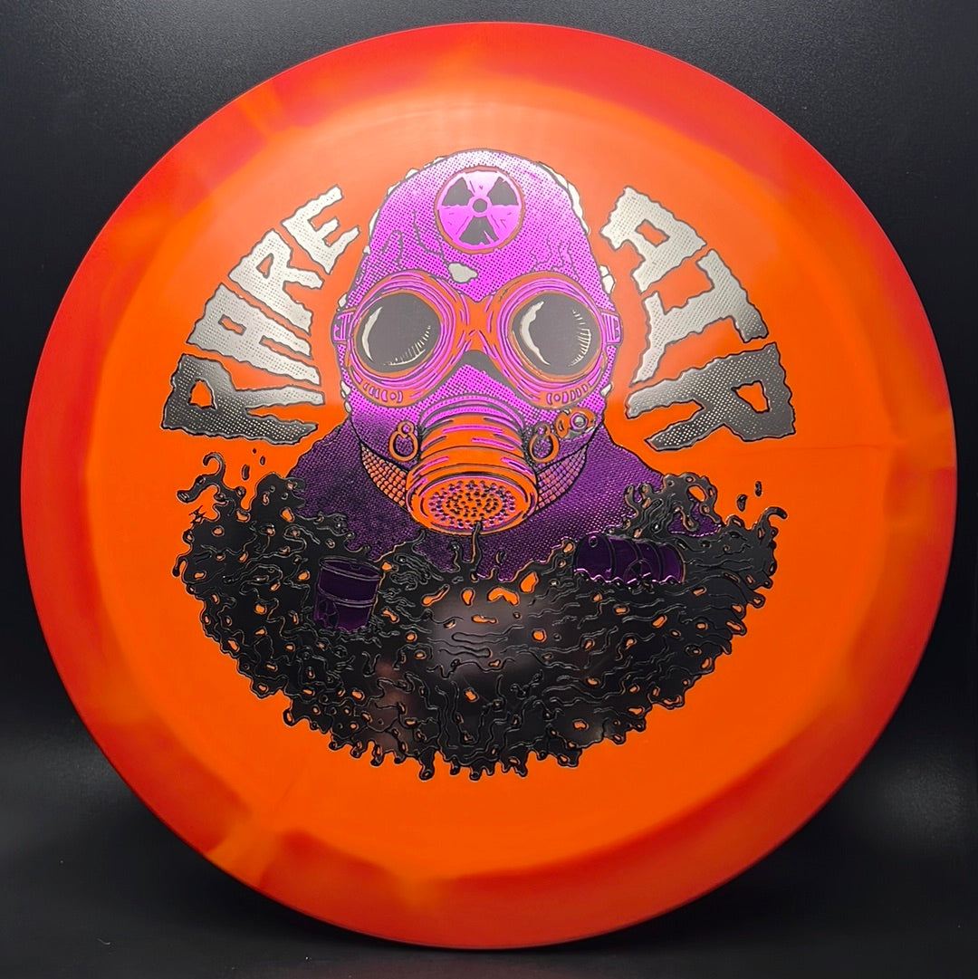 Rare Air Discs Halo S-Blend Czar disc golf disc, First Run Radioactive Man Edition with vibrant design and detailed branding.