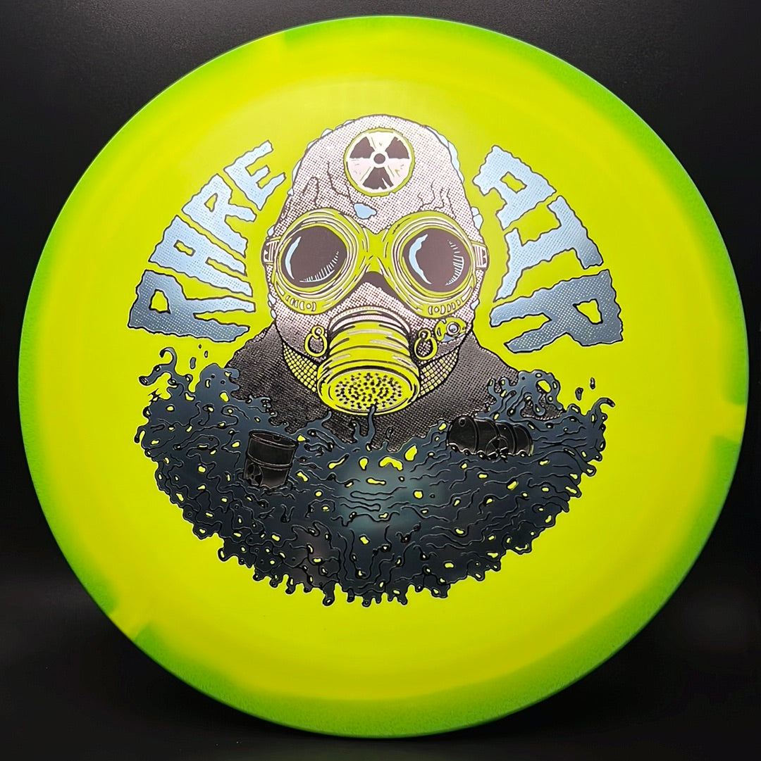 Rare Air Discs Halo S-Blend Czar disc golf disc, Radioactive Man Edition, with intricate design and vibrant colors.