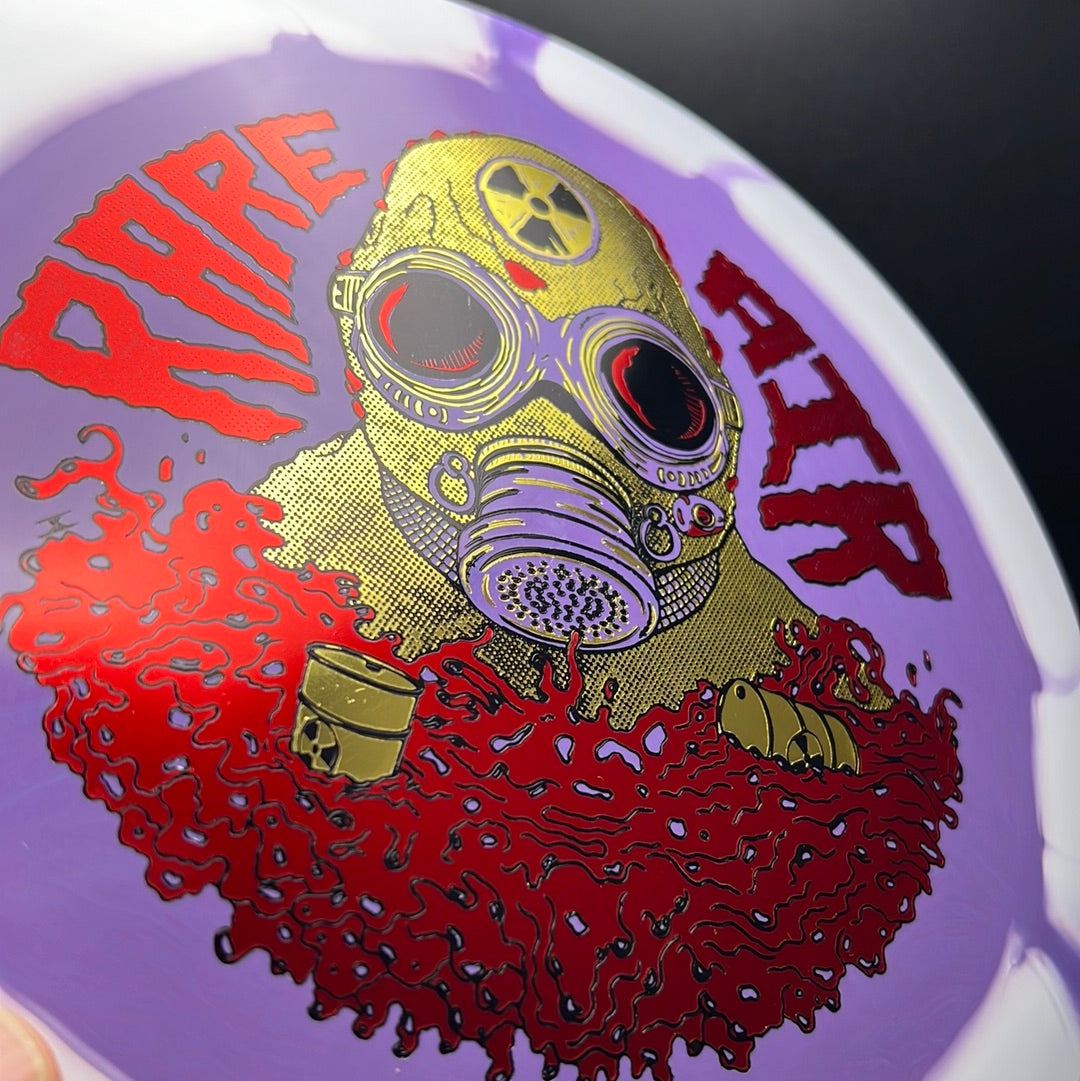 Rare Air Discs Halo S-Blend Czar disc golf disc, radioactive man edition with vibrant design and high-quality S-Blend plastic.