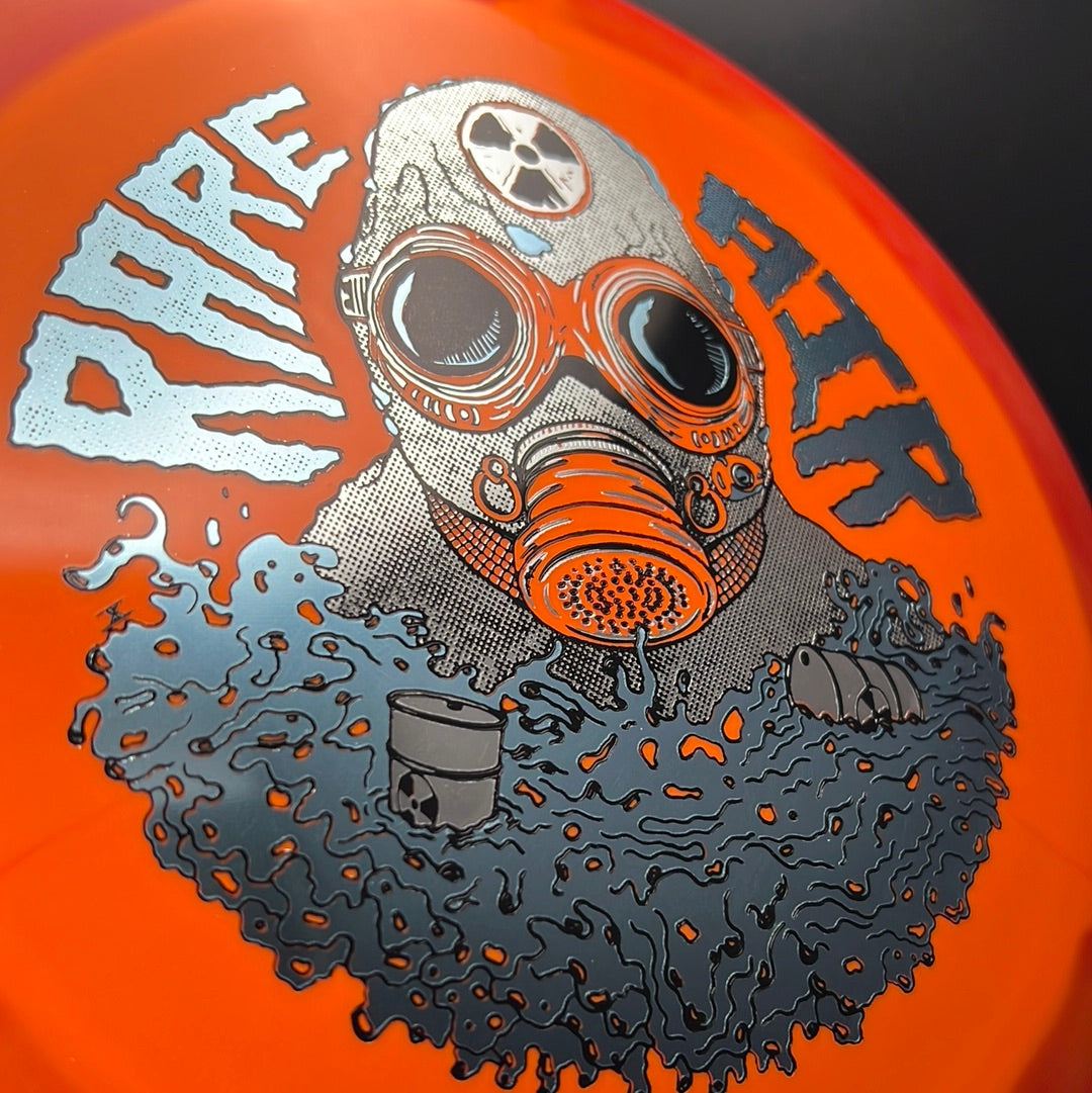 Rare Air Discs Halo S-Blend Czar disc golf disc in radioactive man edition, showing the detailed design and vibrant colors.