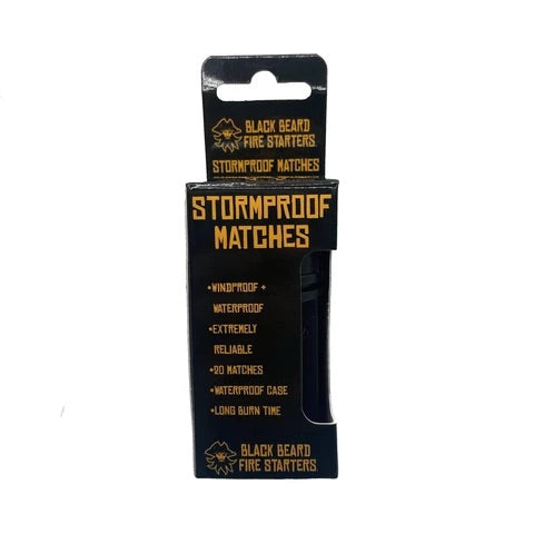 Alpenglow Readiness Supply stormproof matches in a waterproof container, ideal for outdoor survival and camping use.