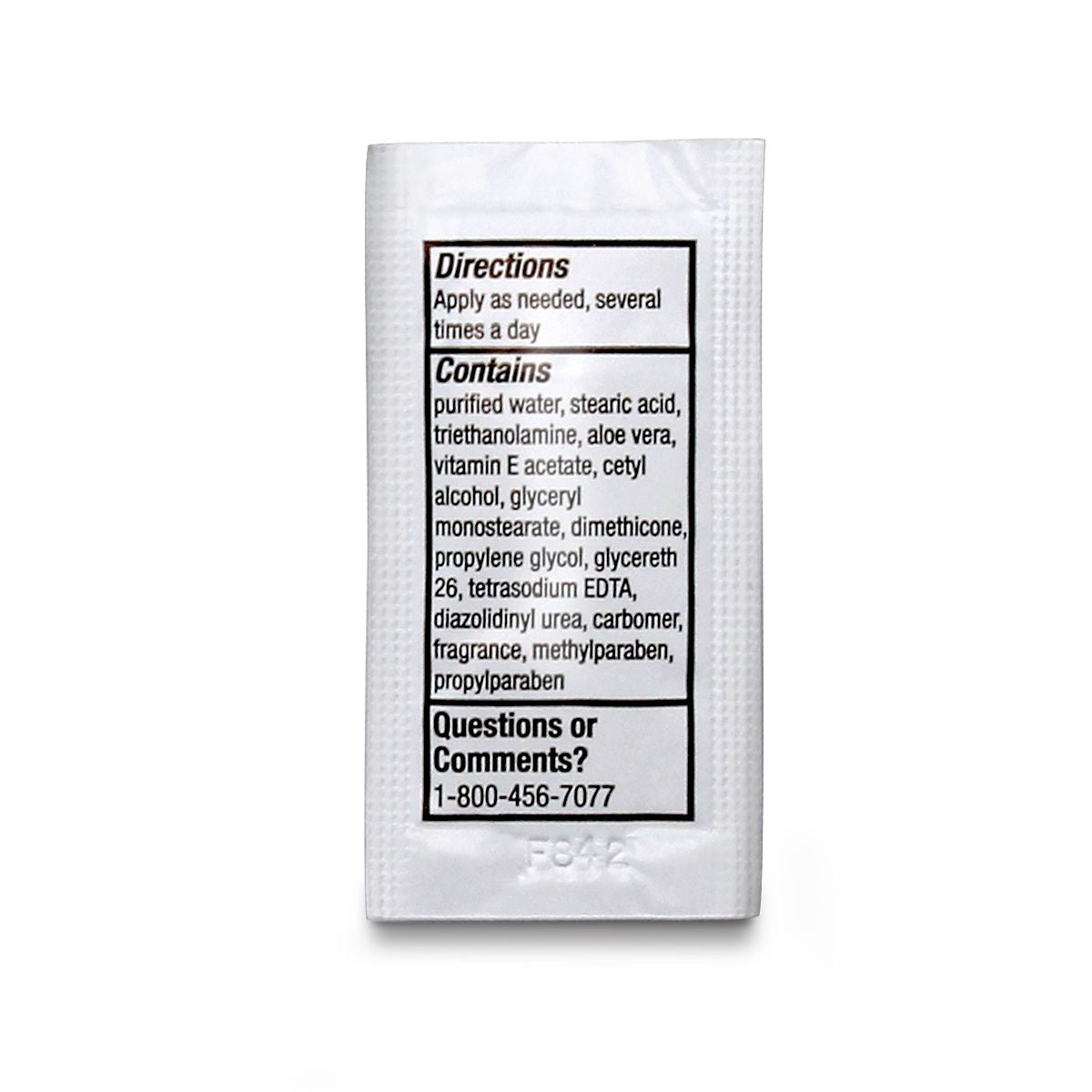 Alpenglow Readiness Supply skin lotion packets for first aid, featuring individual 0.9 gm packets on a clean surface.
