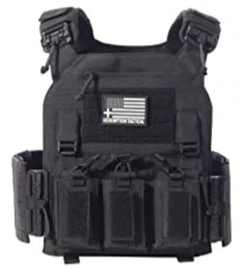 Redemption Tactical RT Crusader 2.0® lightweight Level IV armor kit with two 10x12 front and back plates in a tactical vest setup.