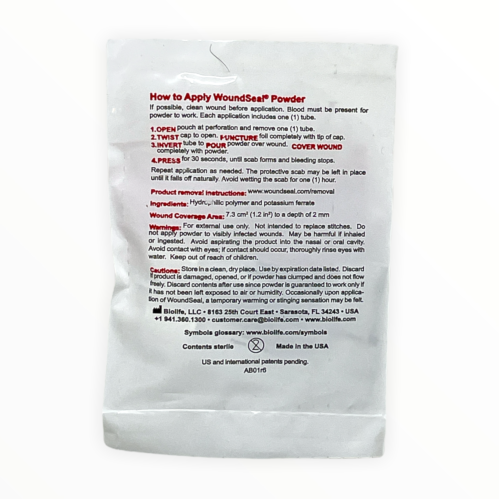 Wound Seal potassium salt first aid supplies in a two-pack, showcasing the packaging and product details.
