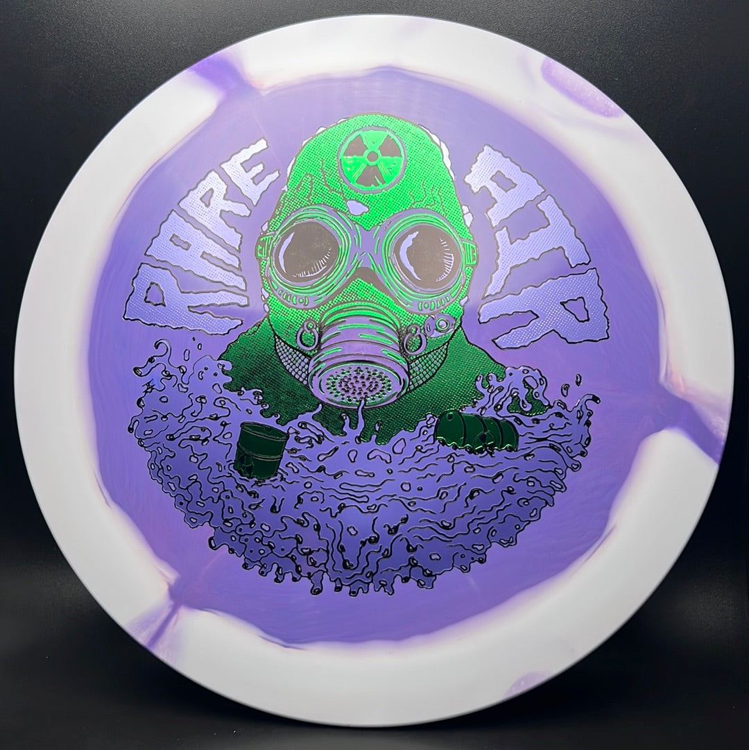 Rare Air Discs Halo S-Blend Czar disc golf disc, First Run Radioactive Man Edition, with vibrant design and detailed surface.