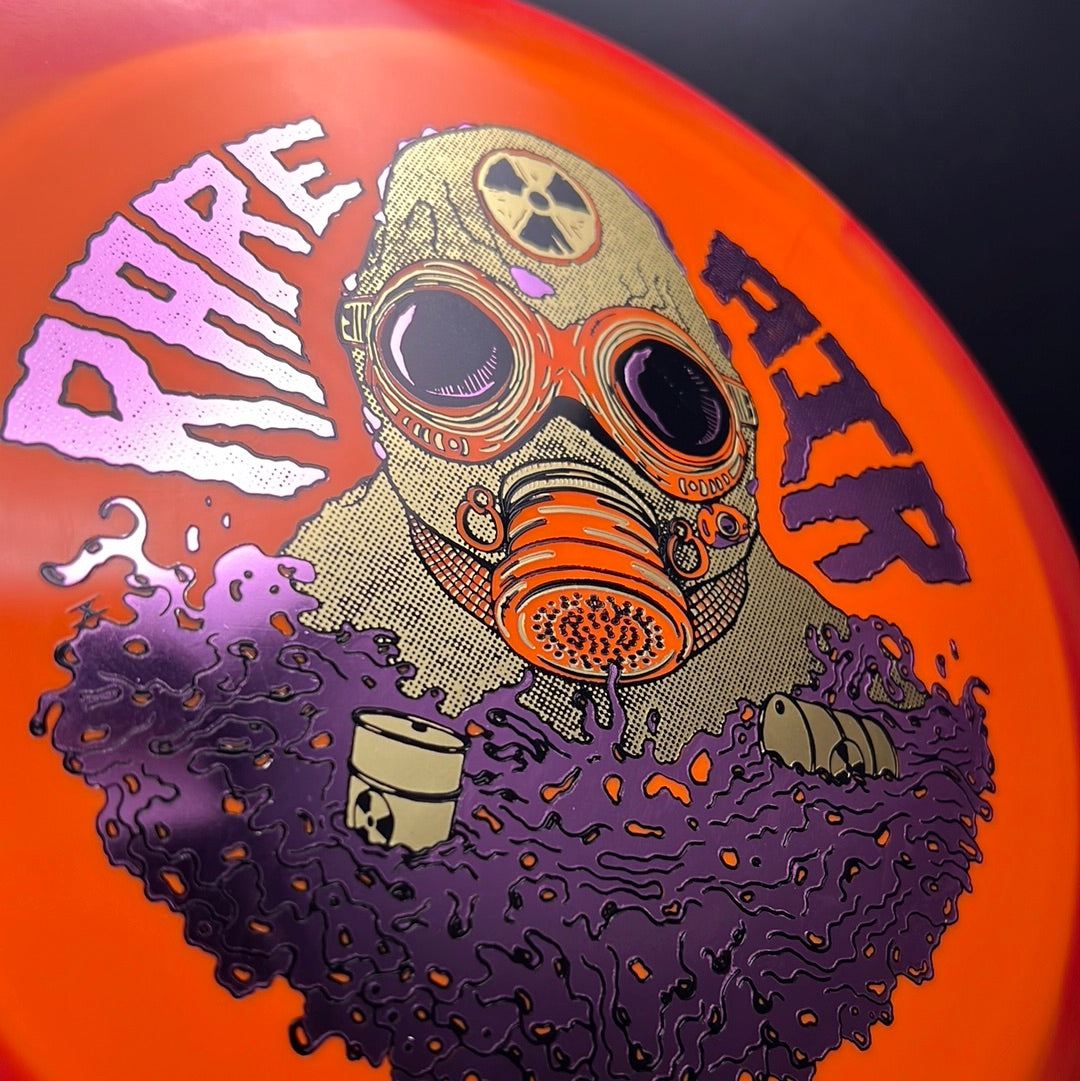 Rare Air Discs Halo S-Blend Czar disc golf disc, radioactive man edition, with vibrant design and detailed stamping.