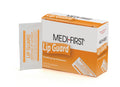 Medique Lip Guard box of 20 first aid supplies with lip balm tubes, ideal for moisture protection and healing.