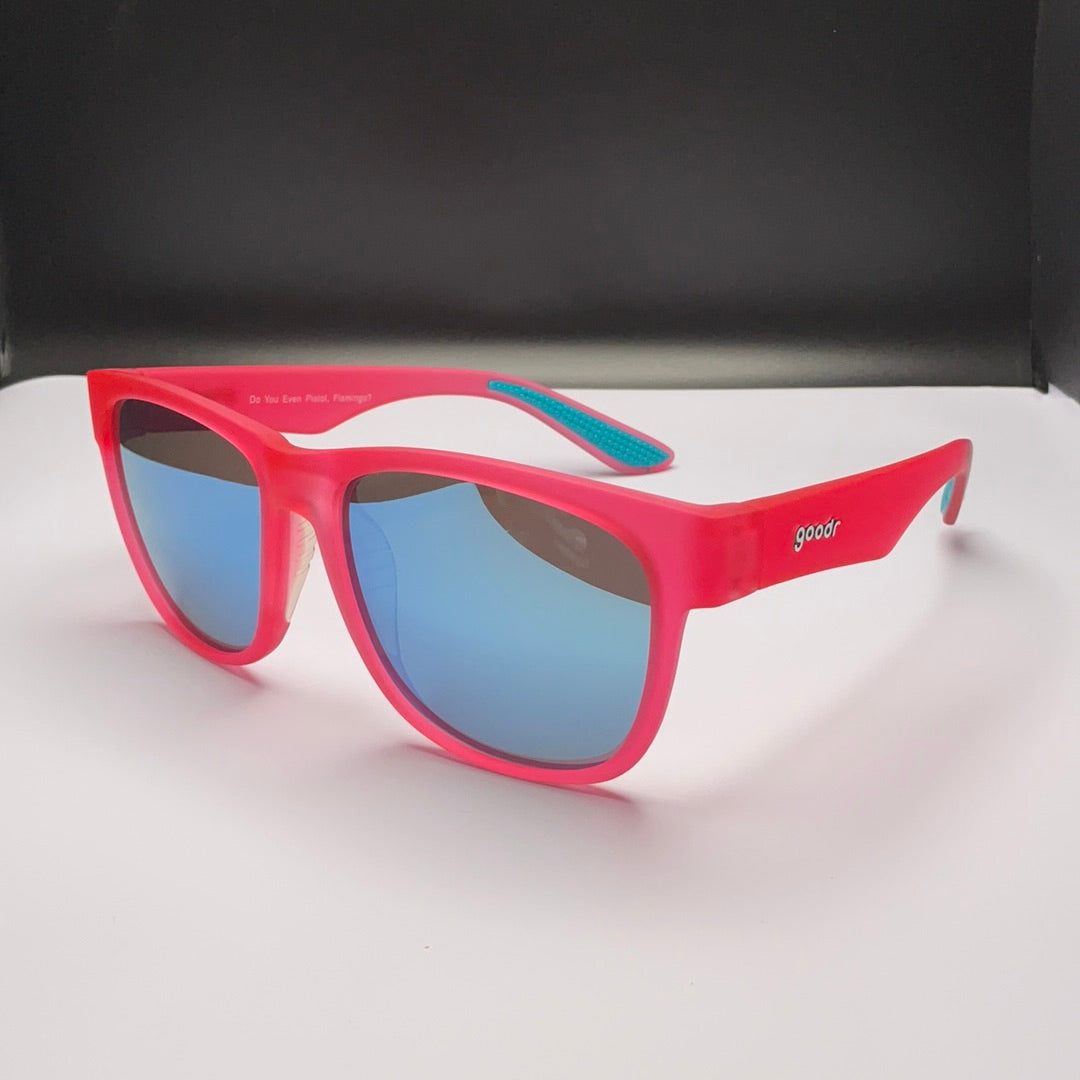Rare Air Discs "Do You Even Pistol, Flamingo?" BFG polarized sunglasses with stylish frame and tinted lenses, accessories for outdoor wear.