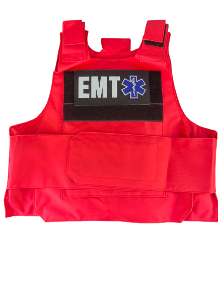 First Responder Vest Kit RED LEVEL IIIA (2) 10x12 Front/Back Plates and Patch - OVERLANDERS Outfitter