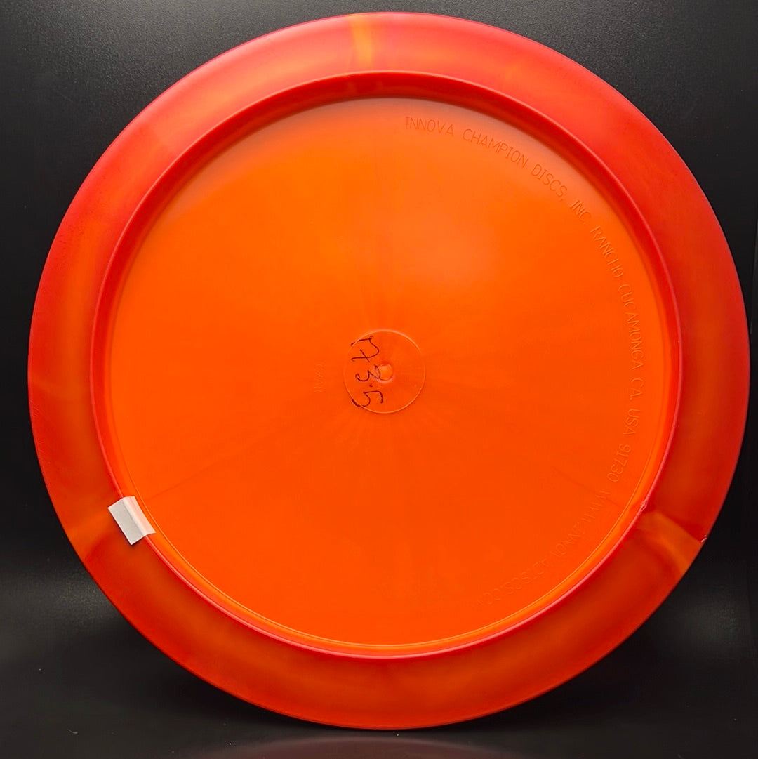 Rare Air Discs Halo S-Blend Czar disc golf disc, radioactive man edition with vibrant design, perfect for disc golf players.