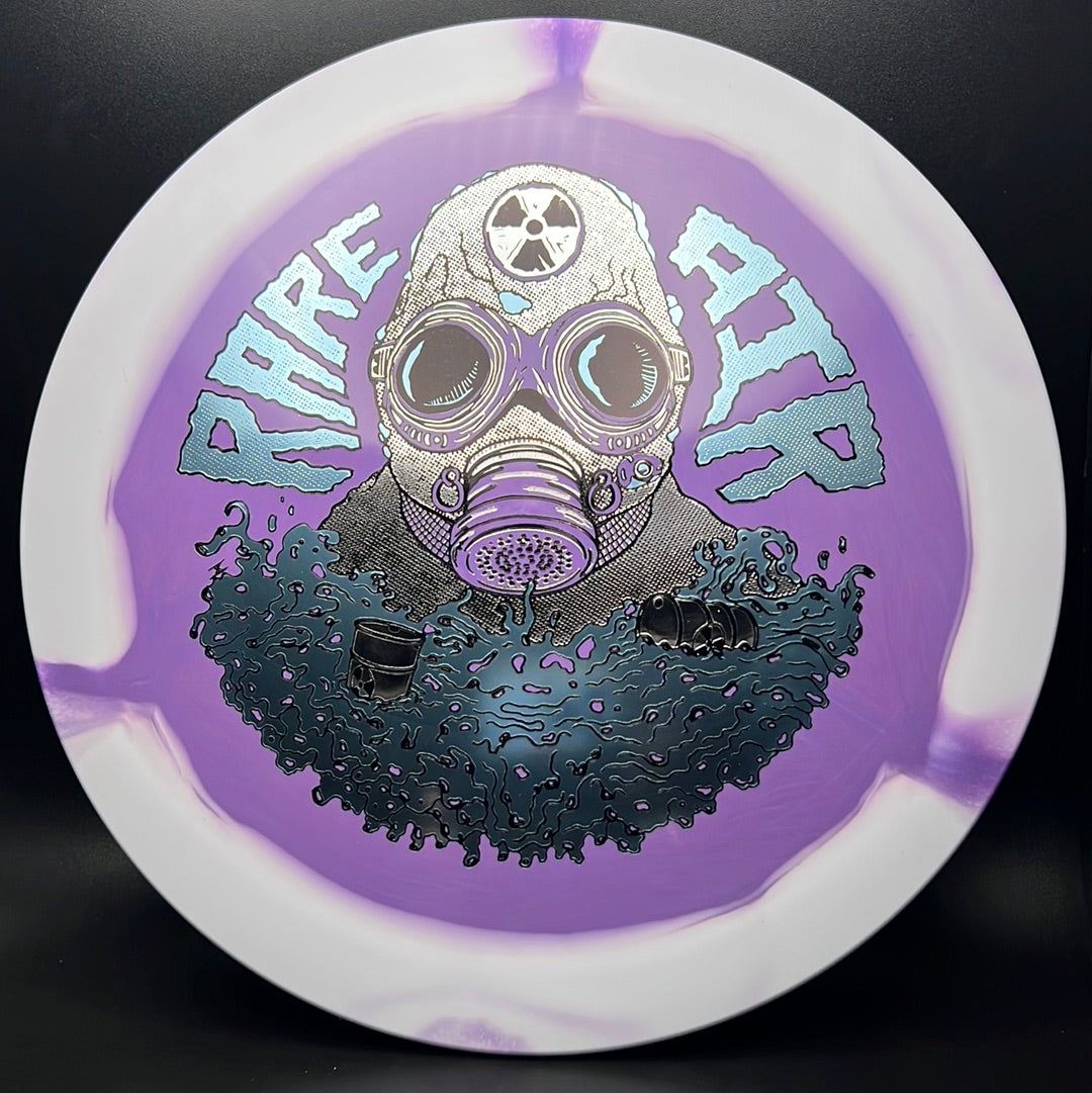 Rare Air Discs Halo S-Blend Czar disc golf disc with radioactive man design, first run edition, vibrant and detailed surface.
