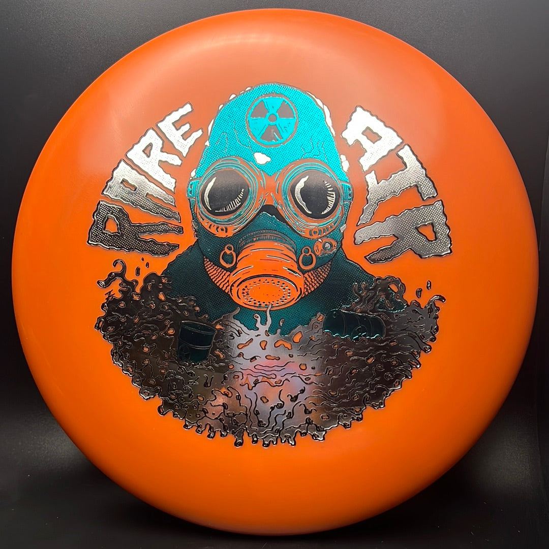 Forged Pace First Run disc golf disc by Rare Air Discs featuring Radioactive Man Edition with bold graphic design.