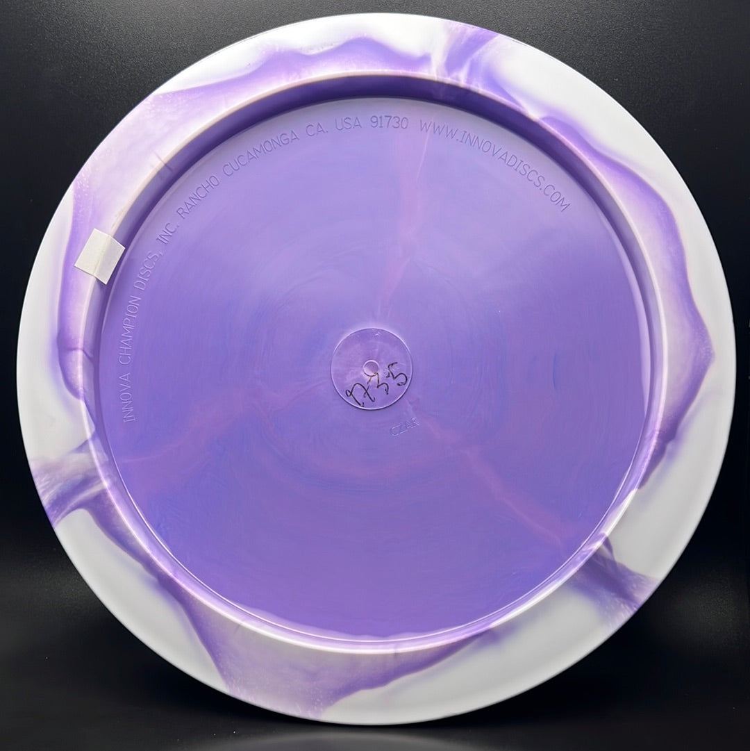 Rare Air Discs Halo S-Blend Czar disc golf disc, radioactive man edition, with vibrant design and detailed artwork visible in the image.
