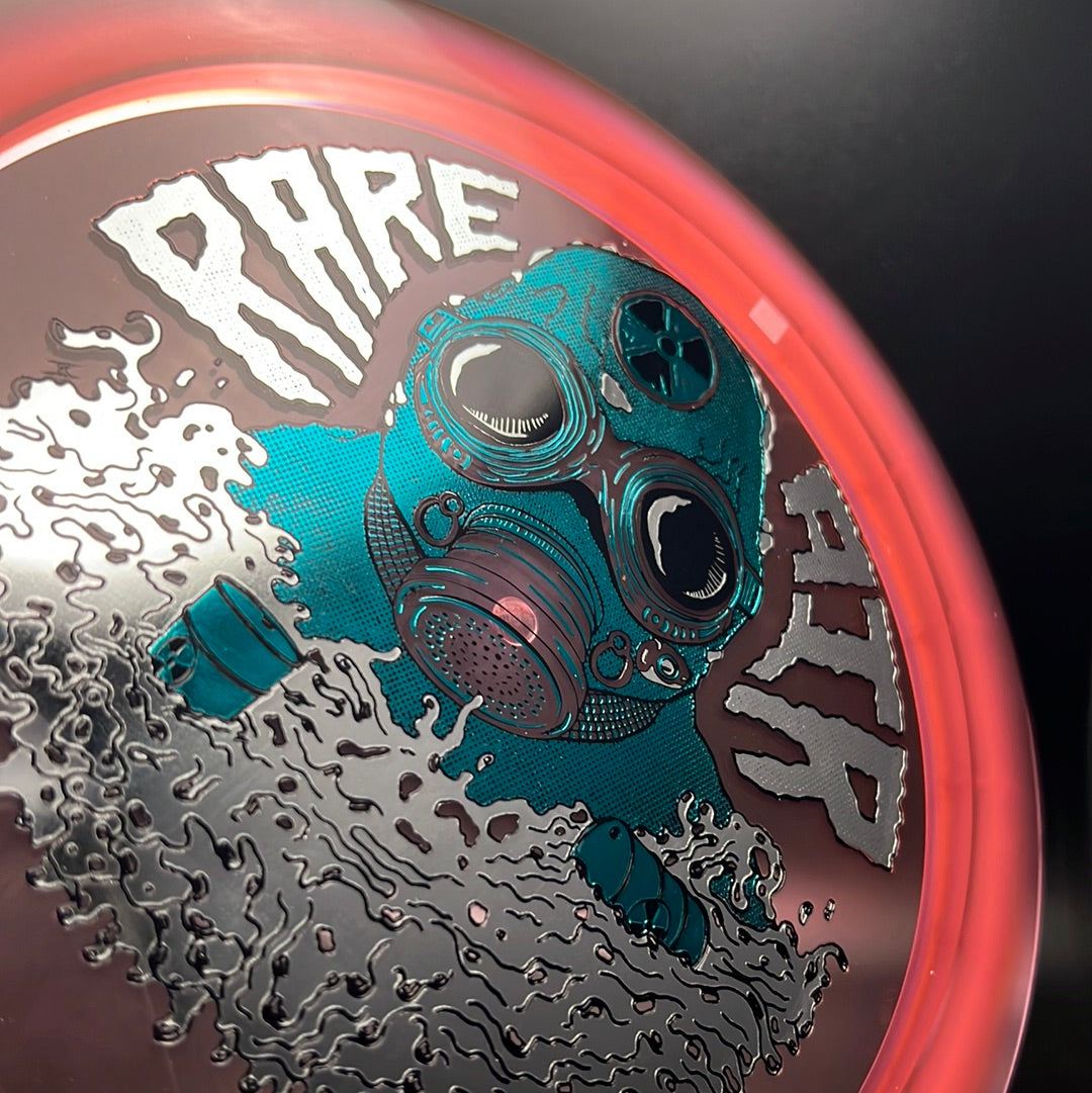 Rare Air Discs Ethos Omen Radioactive Man Edition disc golf disc with vibrant radioactive-themed design and detailed artwork.
