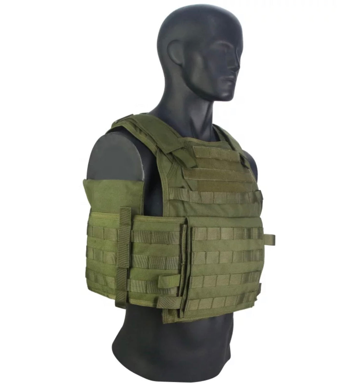Redemption Tactical Big Boy XL vest combo with Level IV ceramic front and back plates, and 8x6 side plates, lightweight tactical body armor