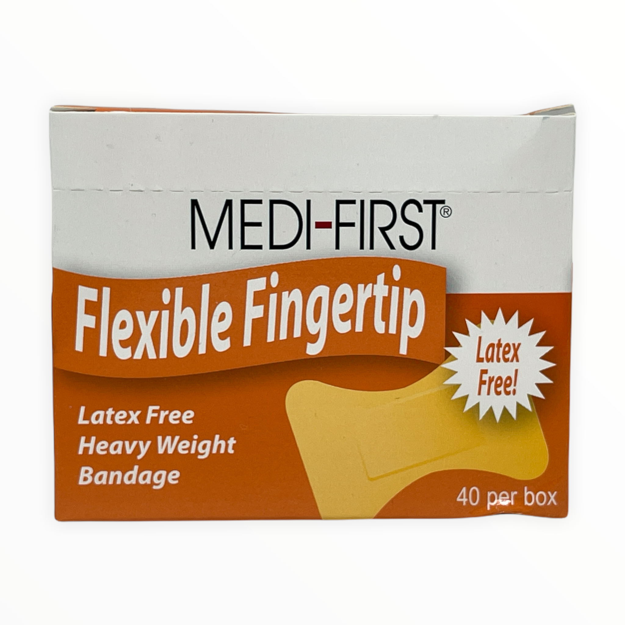 Flexible heavy weight fingertip bandages from Alpenglow Readiness Supply, showcasing a durable, protective design.