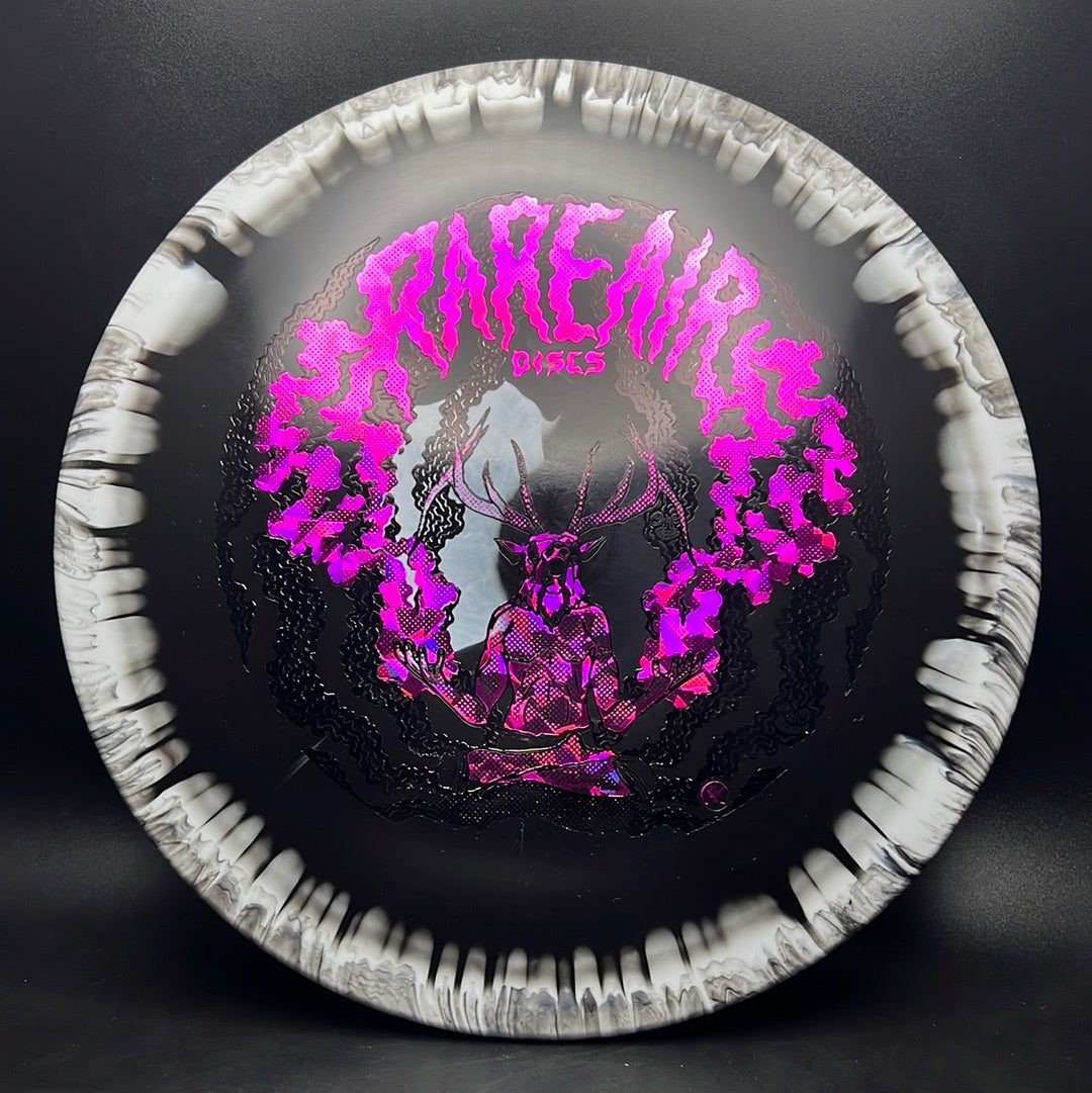 Rare Air Discs Halo S-Blend Exodus disc golf disc with custom RAD Elk stamp, featuring a sleek design and vibrant colors.