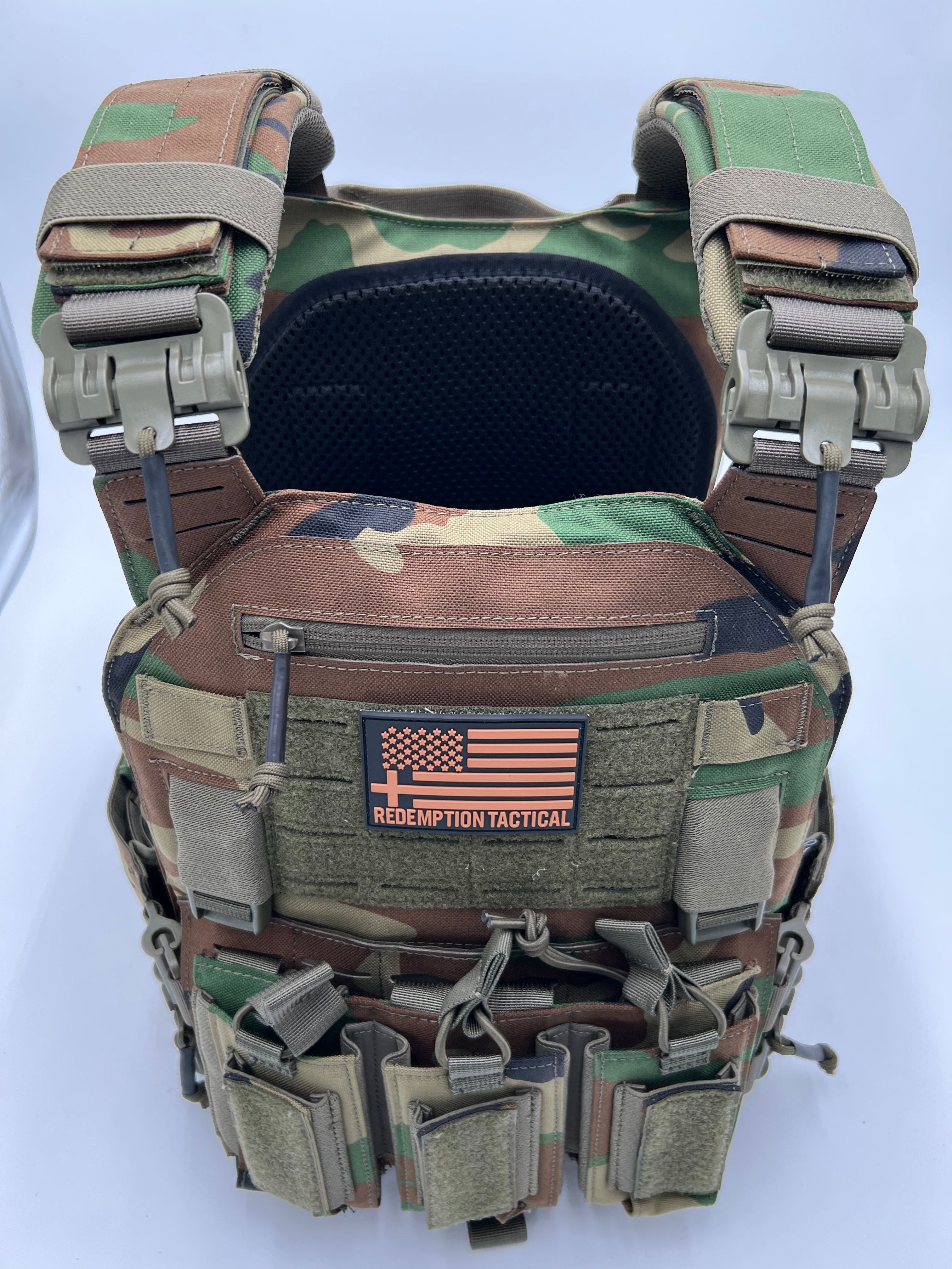 Redemption Tactical RT Crusader 2.0 armor kit with lightweight Level IV front and back plates, 10x12 size, full vest kit.