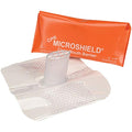 Alpenglow Readiness Supply Medique MDI Microshield in bright orange pouch for first aid supplies.