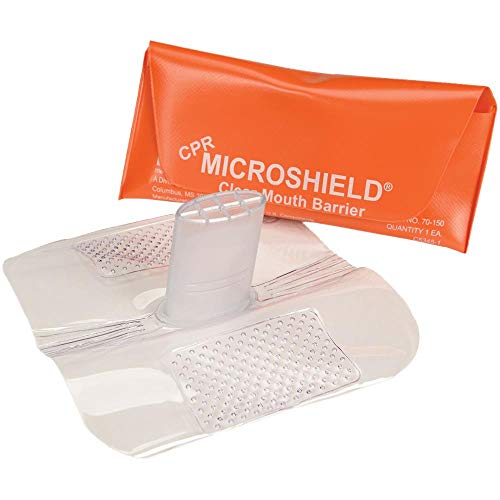 Alpenglow Readiness Supply Medique MDI Microshield in bright orange pouch for first aid supplies.