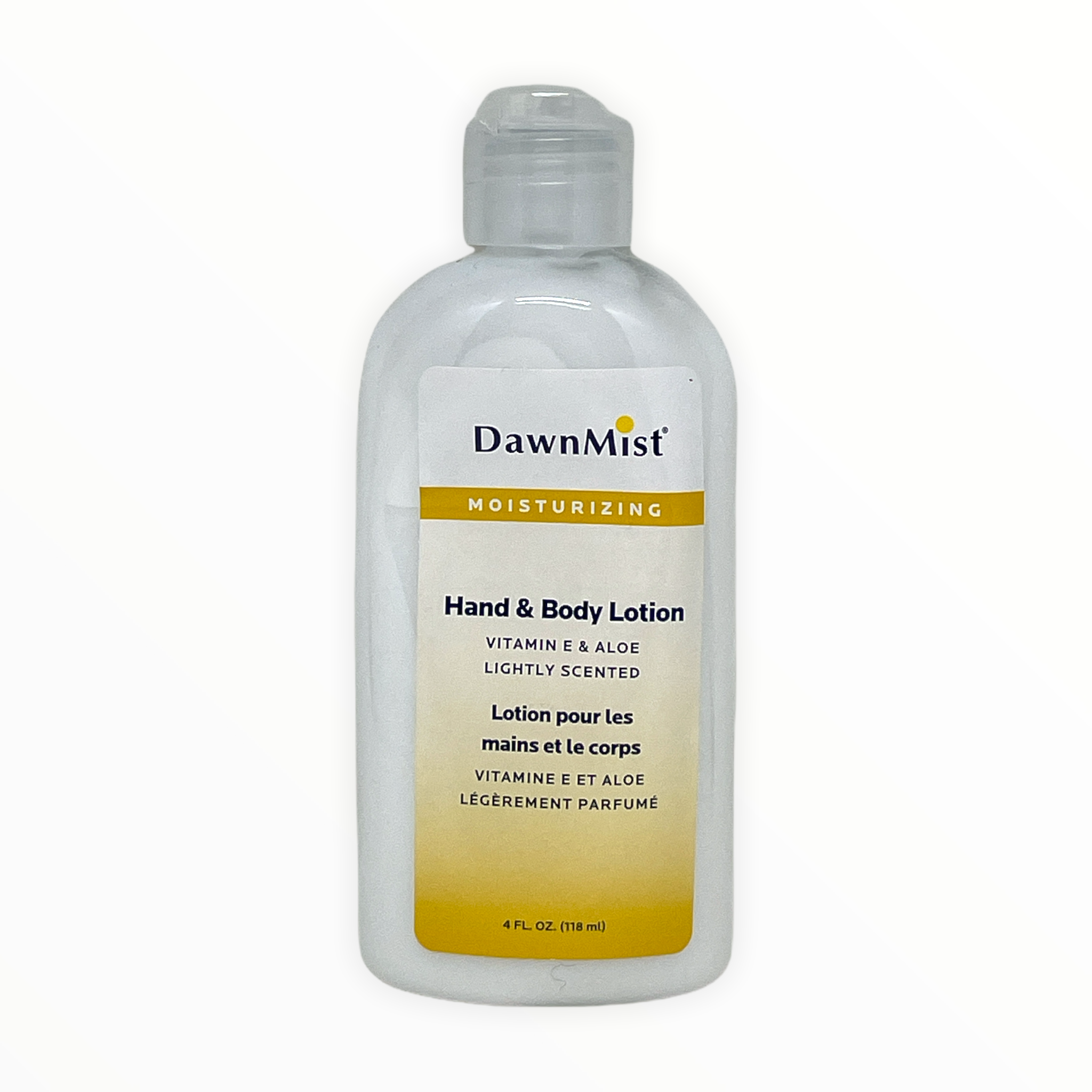 Medique hand and body lotion in a 4oz bottle, part of first aid supplies, by Alpenglow Readiness Supply.