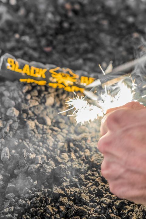 Black Beards Ferro Rod by Alpenglow Readiness Supply, featuring a durable metal design for outdoor fire starting.
