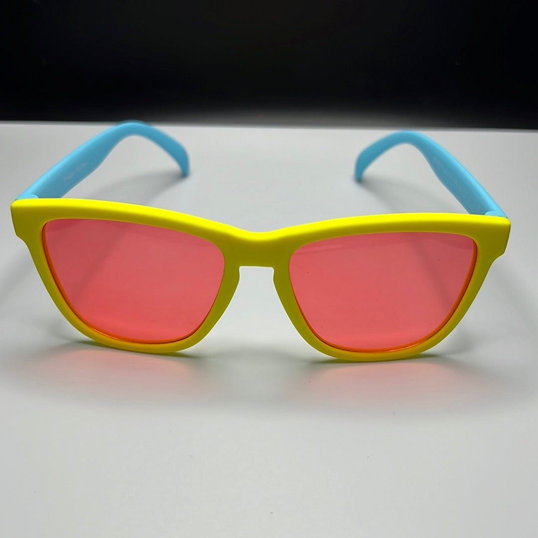 Rare Air Discs Pineapple Painkillers OG Premium sunglasses with colorful frames and polarized lenses, accessory for stylish sun protection.