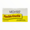 Medique woven knuckle adhesive bandages in a pack of 8, designed for first aid and easy application on knuckles.