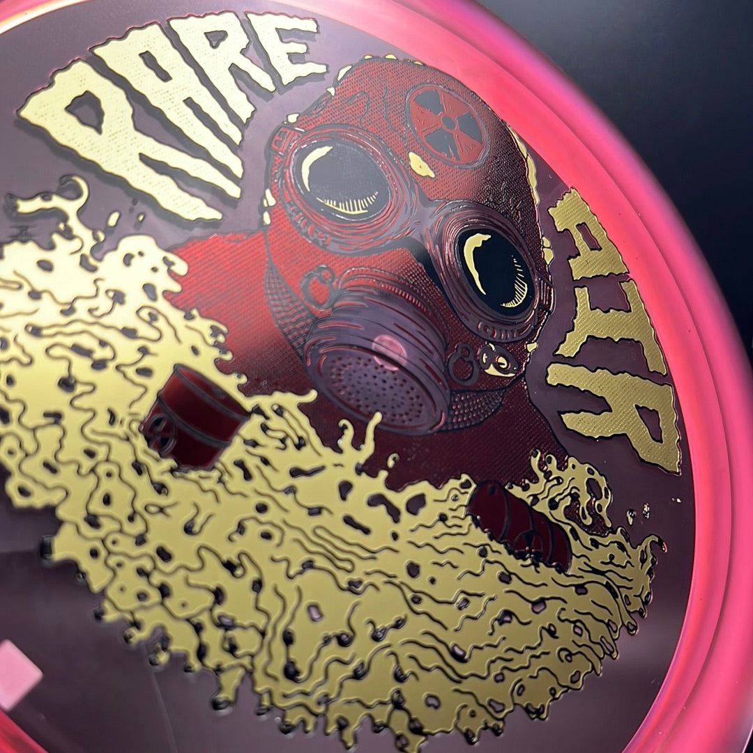 Rare Air Discs Ethos Omen Radioactive Man Edition disc golf disc with vibrant radioactive-themed design.