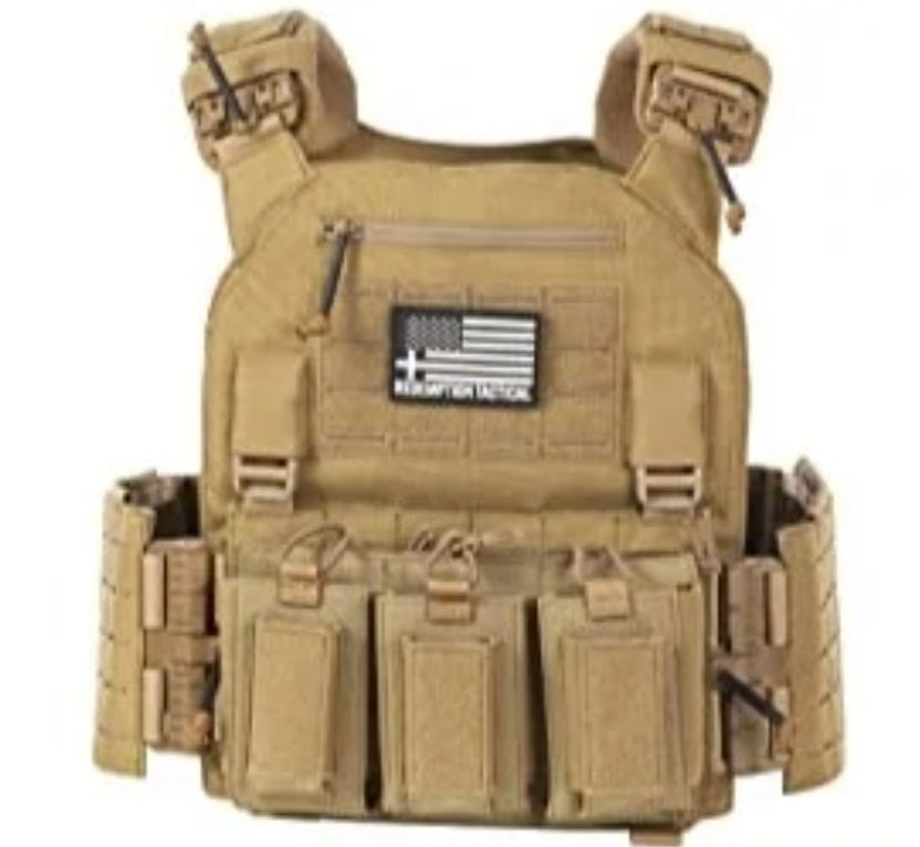 Redemption Tactical Crusader 2.0® l St. Michael FULL ARMOR KIT COMBO PACKAGE with Crusader 2.0 +IFAK Medical Kit + LEVEL IV  (2) 10x12 Front/Back Plates (2) 6x6 Side Plates (Level IV Ceramic) - OVERLANDERS Outfitter