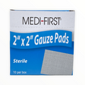 Sterile 2” x 2” gauze pads by Alpenglow Readiness Supply for effective wound care and first aid needs.