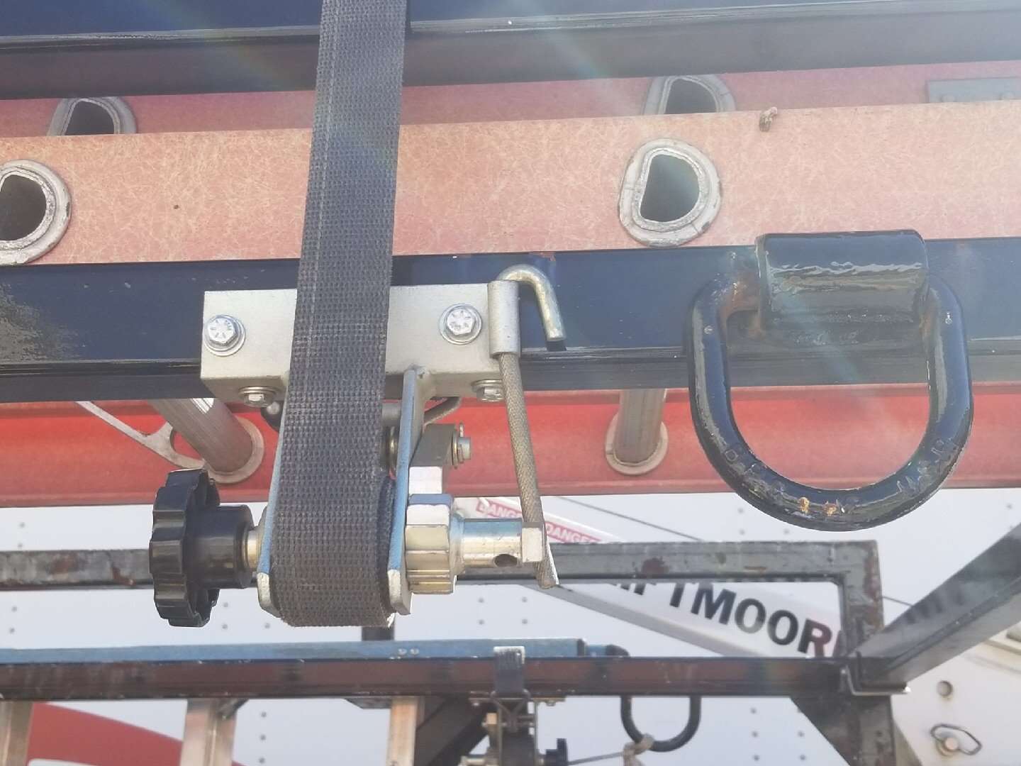 Ladder rack ratchet straps LRS-8WG in a 2-pack, featuring durable, heavy-duty design for secure load transport.