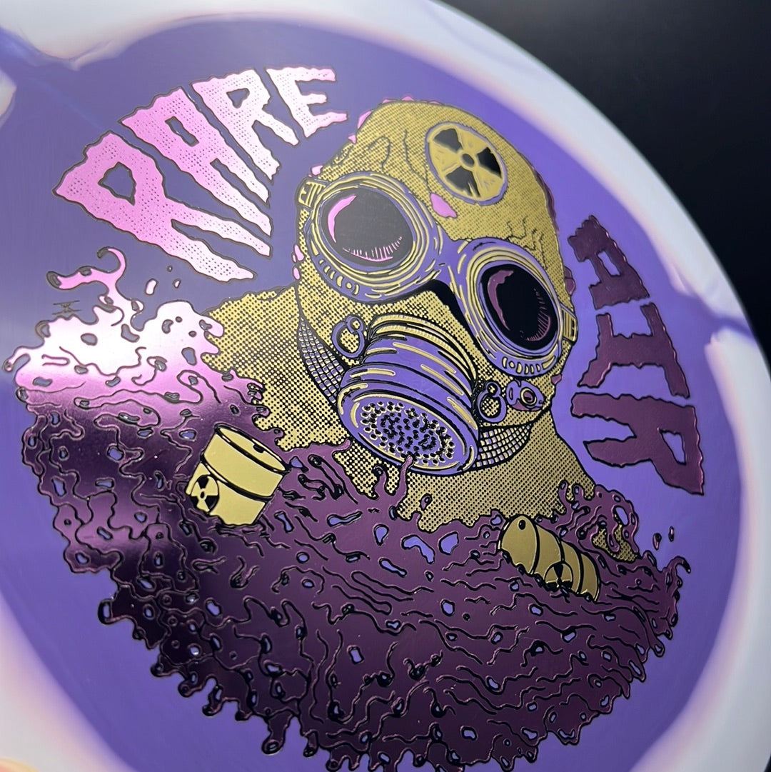 Rare Air Discs Halo S-Blend Czar disc golf disc, First Run Radioactive Man Edition with vibrant design and detailed branding.