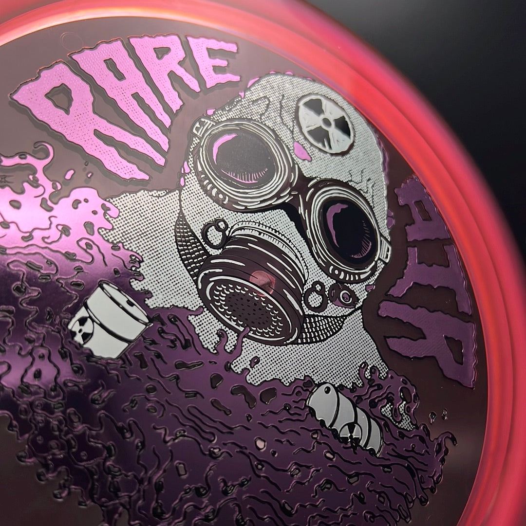 Rare Air Discs Ethos Omen Radioactive Man Edition disc golf disc with vibrant design and bold colors.
