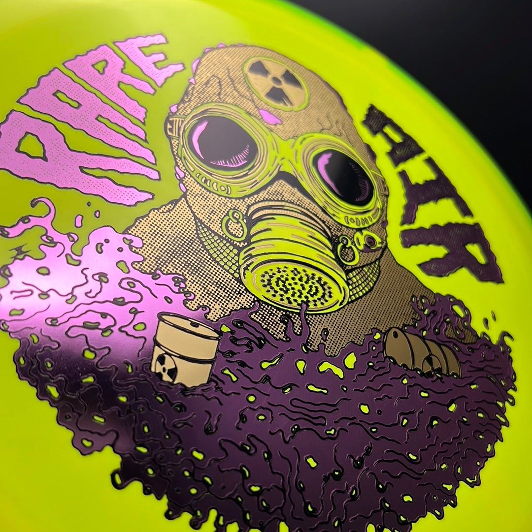 Rare Air Discs Halo S-Blend Czar disc golf disc, radioactive man edition, with vibrant design and detailed graphics.
