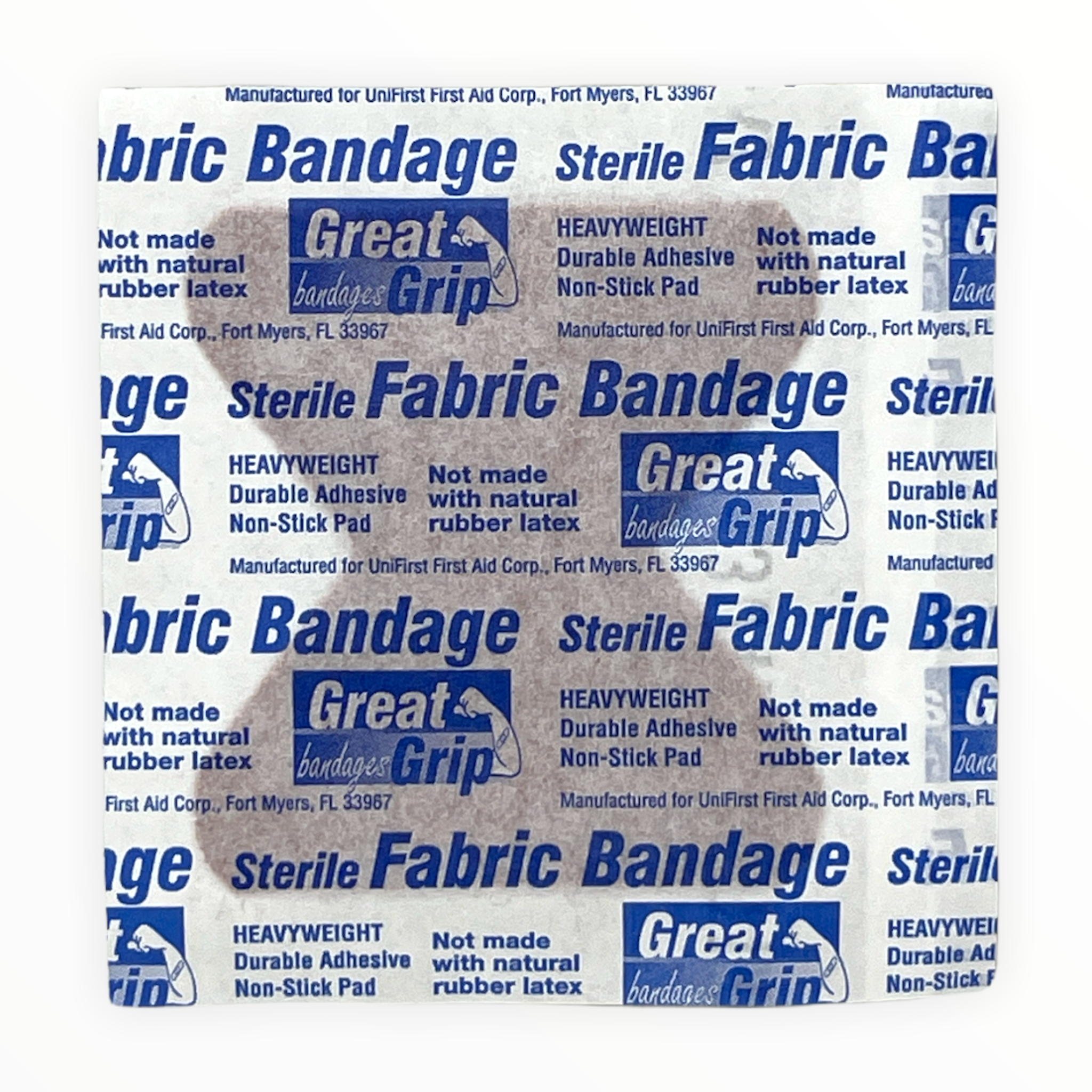 Flexible heavy weight fingertip bandages by Medique, showcasing a close-up of the bandage design and packaging.