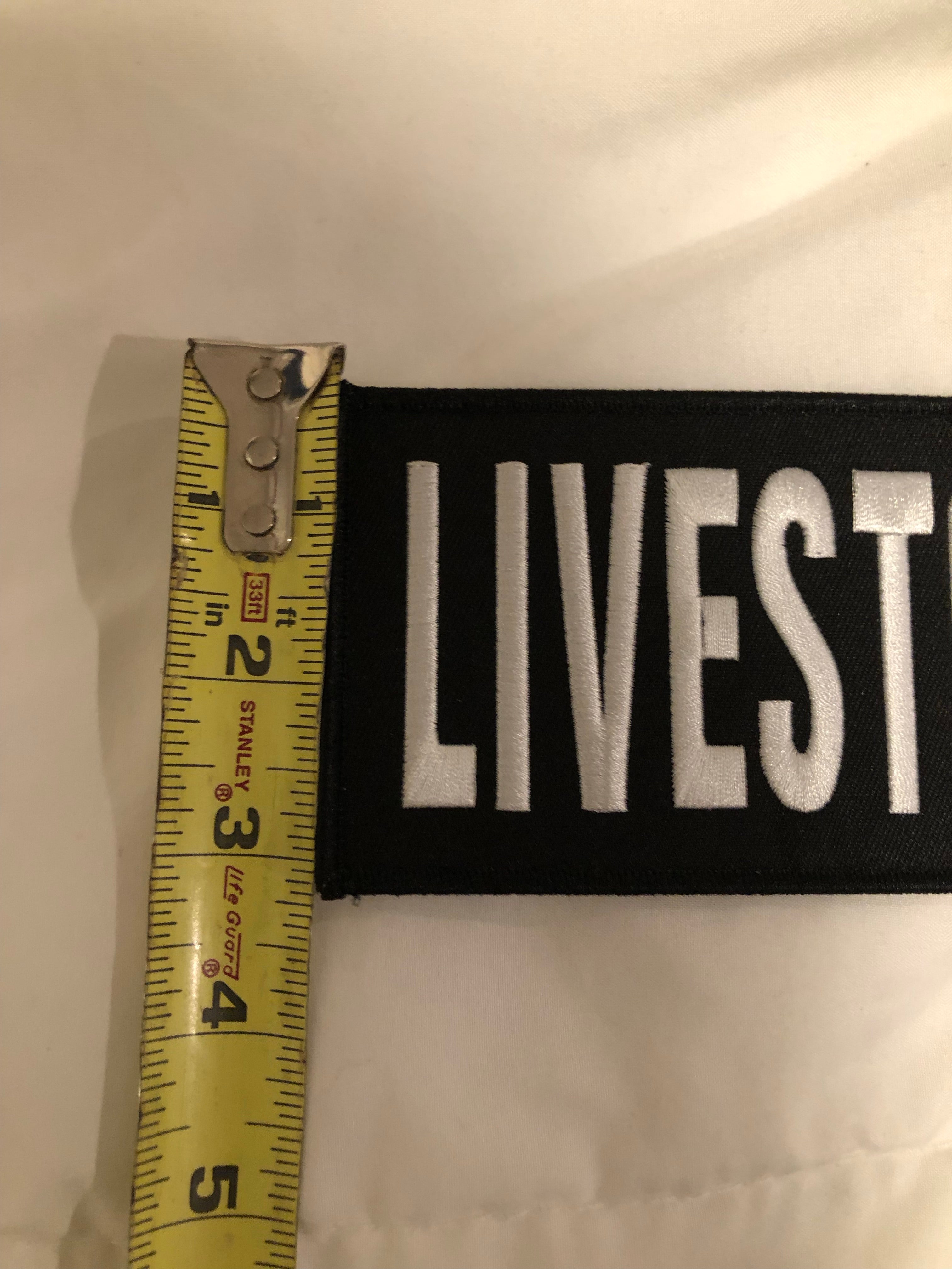 Redemption Tactical Livestock Agent patches with hook and loop, 3x10 inches, featuring detailed livestock agent design on fabric.