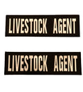 Redemption Tactical Livestock Agent patches, 3x10 inches with hook and loop fasteners, featuring bold text and rugged design.