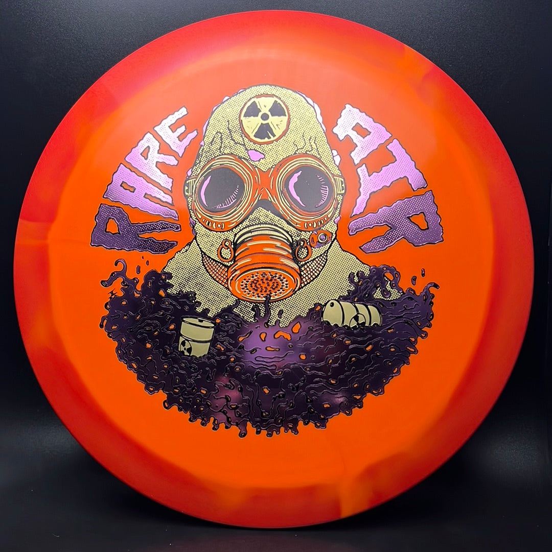 Rare Air Discs Halo S-Blend Czar disc golf disc, radioactive man edition, with vibrant design and smooth surface.