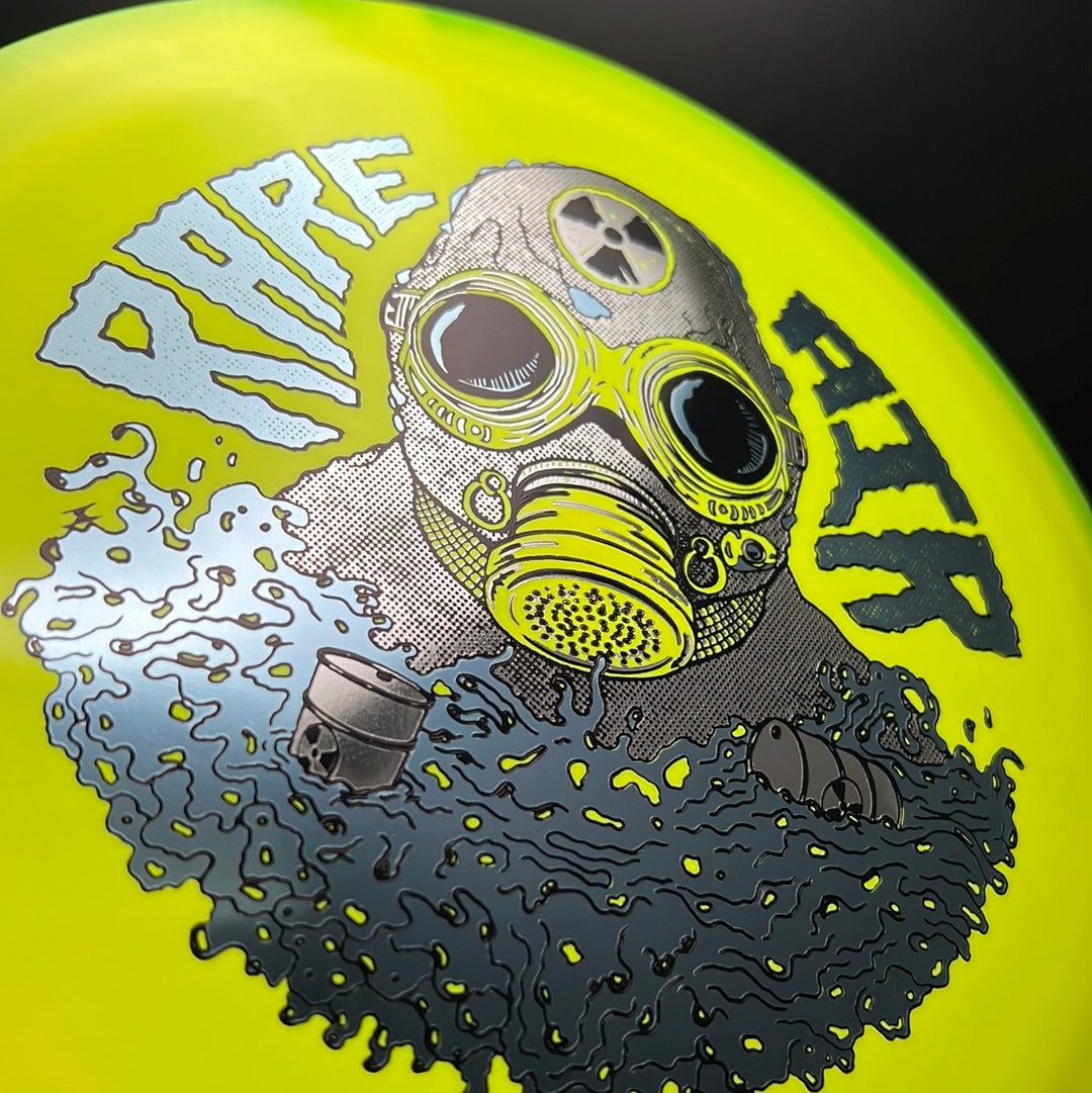 Rare Air Discs Halo S-Blend Czar disc golf disc, radioactive man edition with vibrant colors and detailed design.
