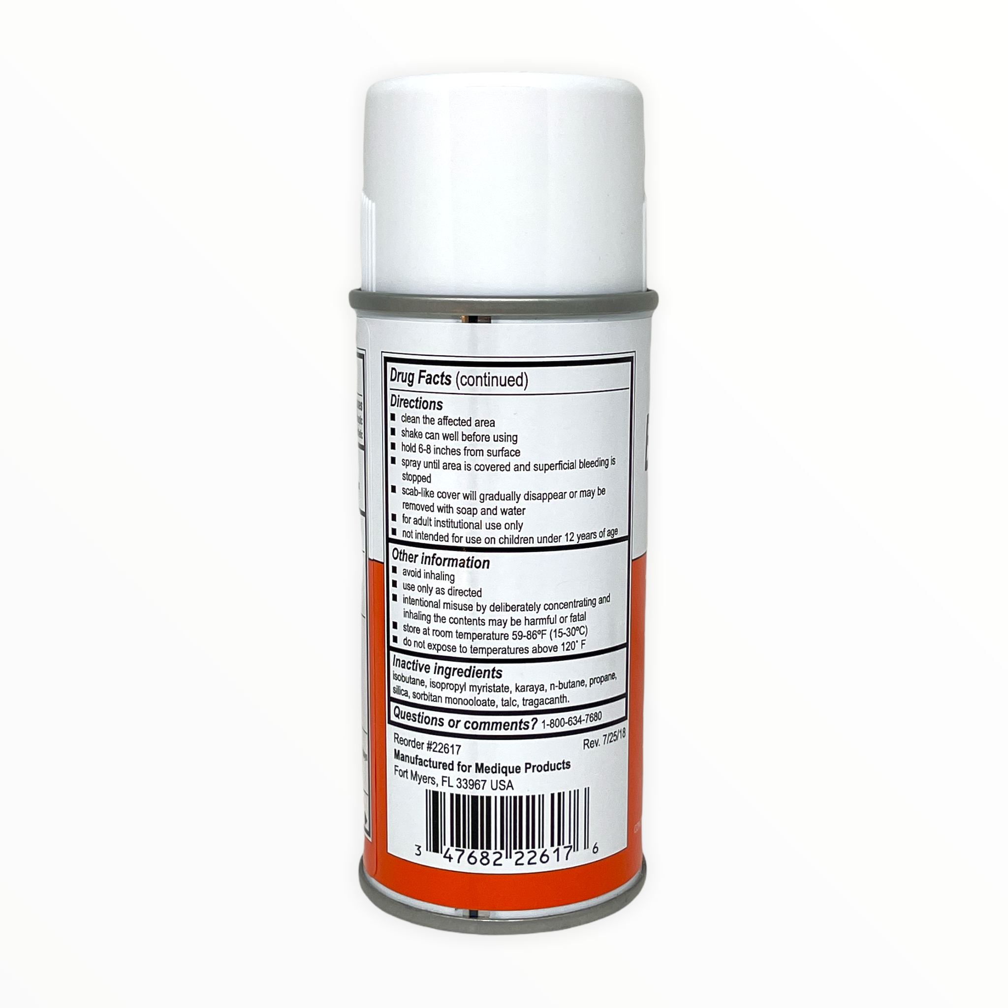 Medique Blood Clotting Spray in a spray bottle, part of first aid supplies for quick wound care and bleeding control.