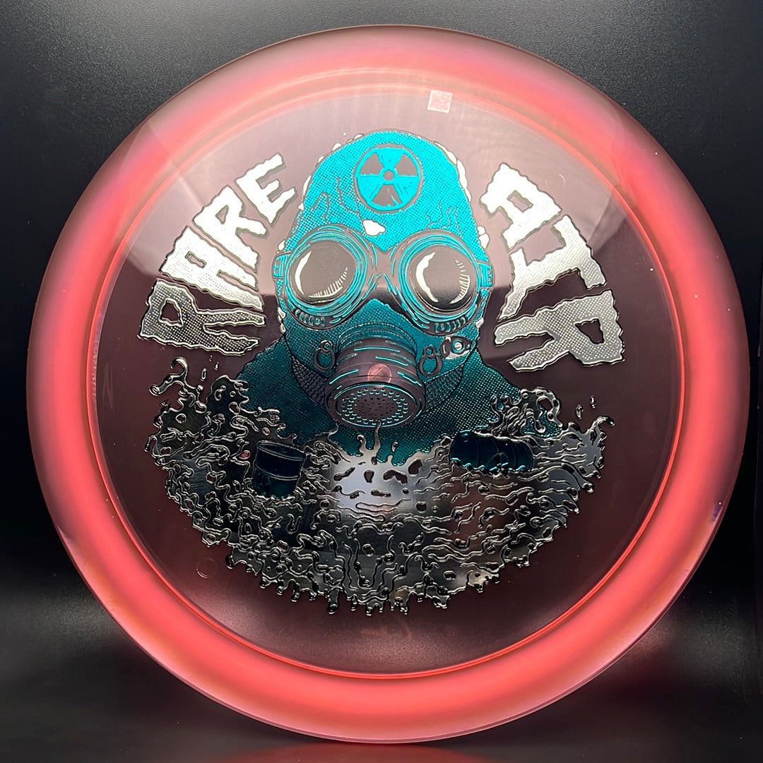 Rare Air Discs Ethos Omen Radioactive Man Edition disc golf disc with vibrant design and bold branding.