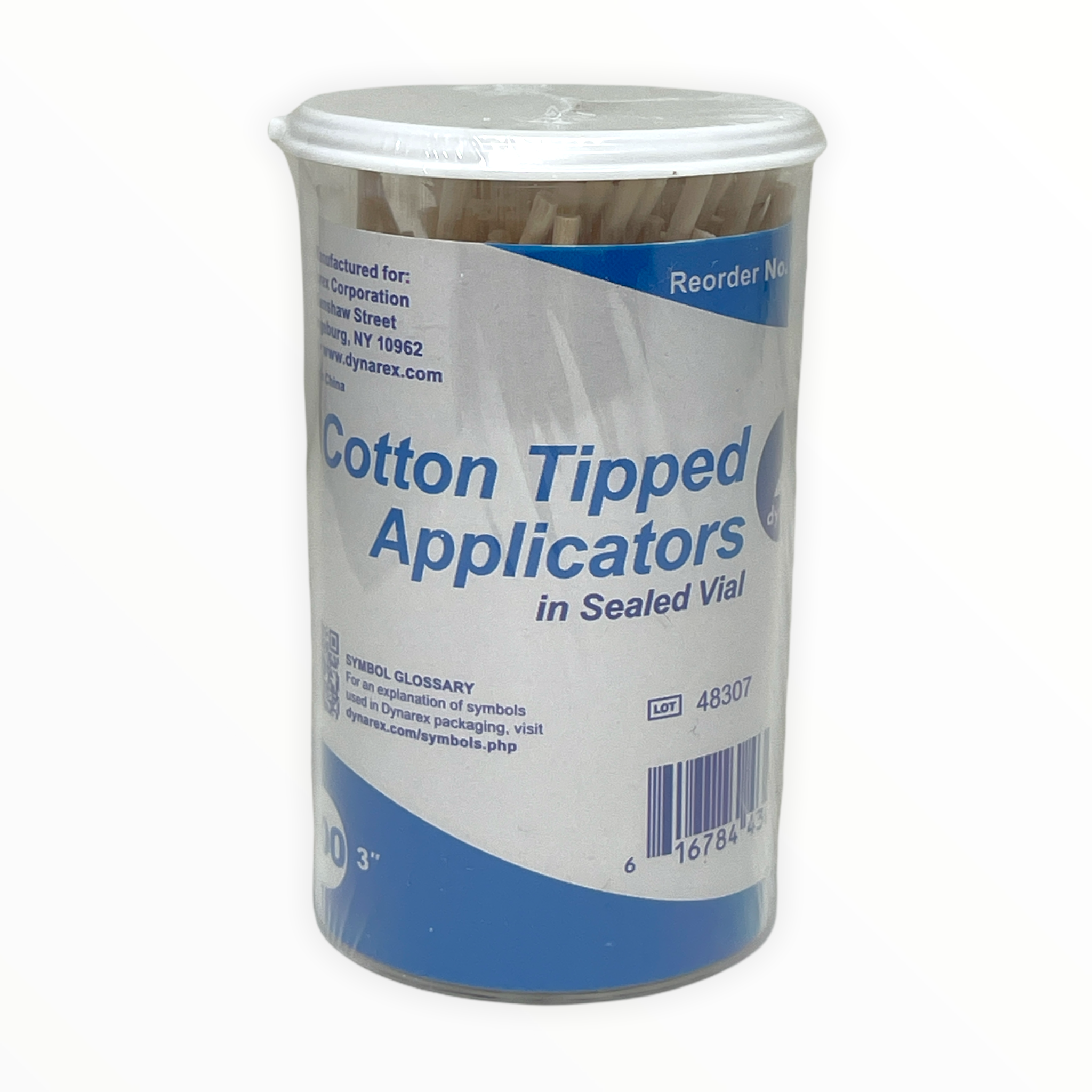 Alpenglow Medique 3” cotton tip applicators in a pack for first aid supplies and medical use.