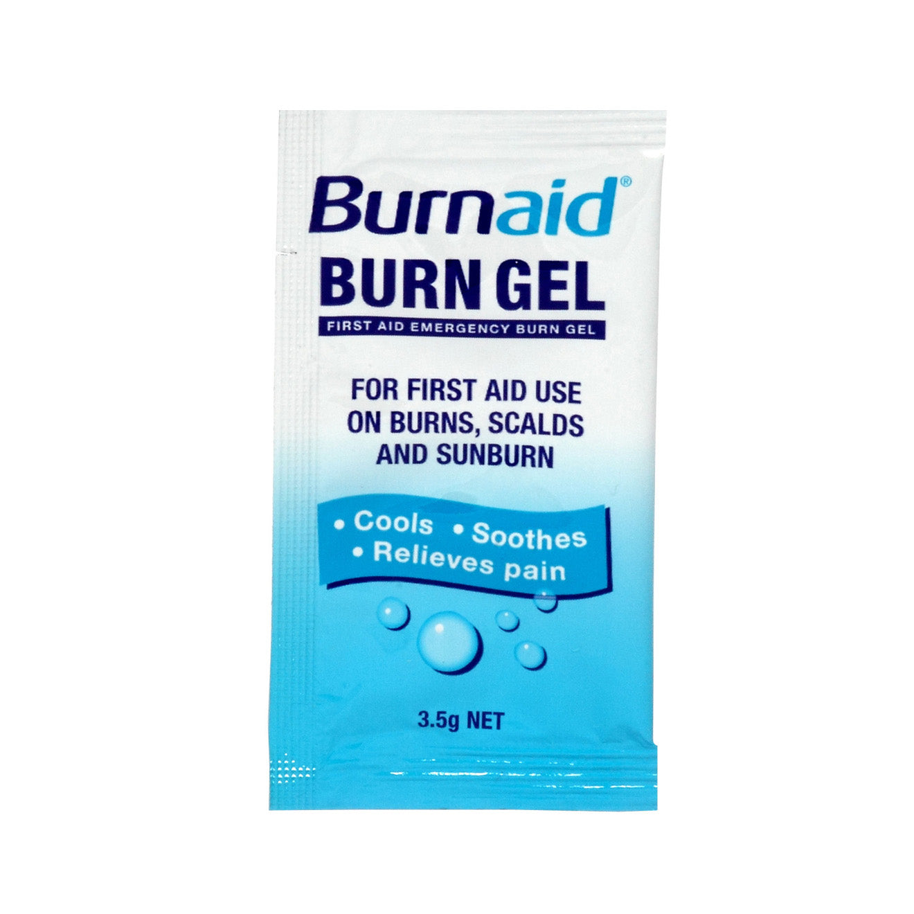Alpenglow Readiness Supply Medique Burn Sachet 1/8oz packet in a box of 25, featuring first aid supplies for burn care.